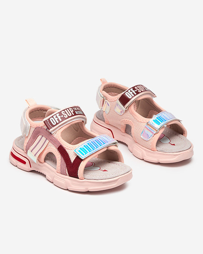 Roosad tüdrukute sandaalid holograafiliste vahetükkidega firmalt Heilol - Footwear