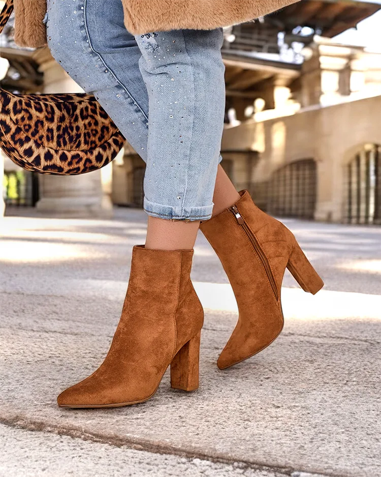 Royalfashion Women's ankle boots on a stiletto heel Fozi