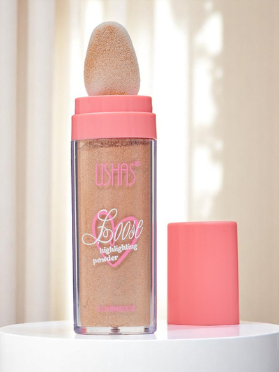USHAS lauvemul puuder-highlighter näole aplikaatori padjaga Radiance