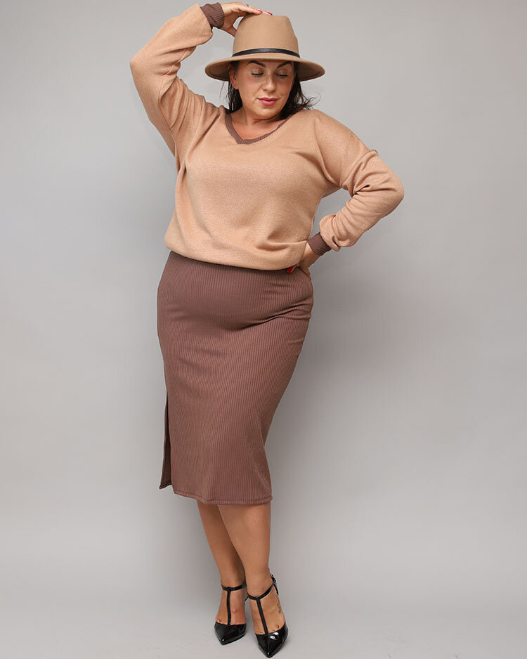 Royalfashion Casual women's set in brown