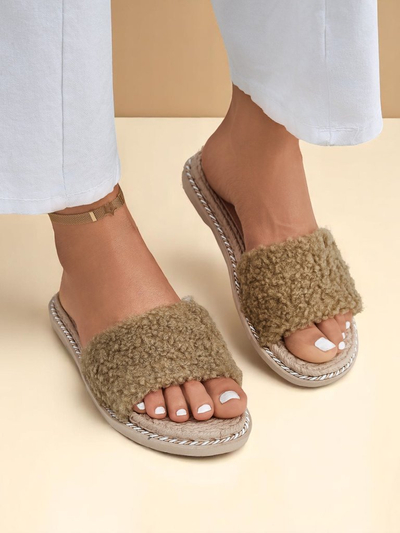 Royalfashion Женские шлепанцы с овчиной Cozy Step