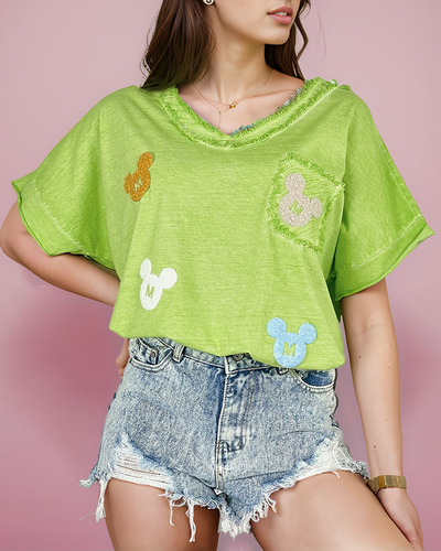 Royalfashion Women's t-shirt with patches