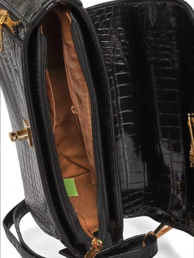 Must naiste käekott Vespera Classico öko-seemisnahast ja lakknahast