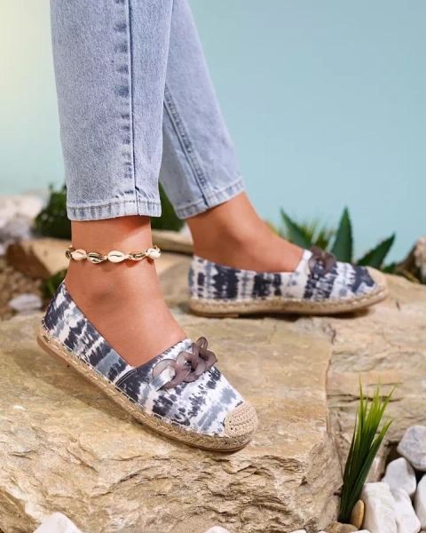 Royalfashion Mustad naiste espadrillid trükiga Serffio
