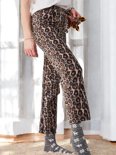 Royalfashion Cotton Christmas Women's Pajama Pants in Check