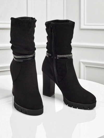 Naiste öko-seemisnahast plokk-kontsaga poolsaapad BrambleDusk