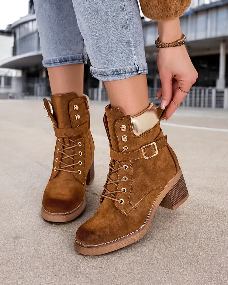 Royalfashion Women's low-heeled ankle boots Nedelin