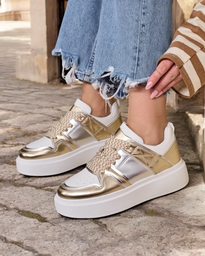 Royalfashion Women's platform sports sneakers Gevigos