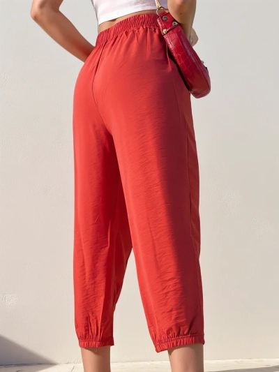 Royalfashion Straight women's trousers made of fabric 7/8