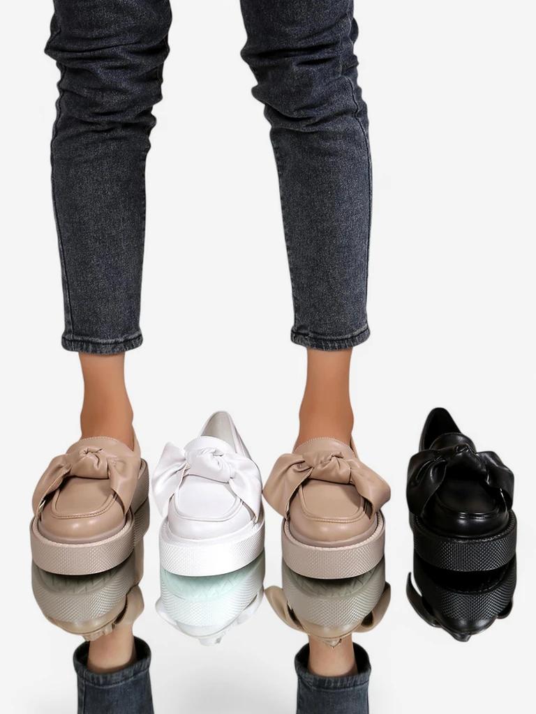 Royalfashion Элегантные женские мокасины с бантом Ortto