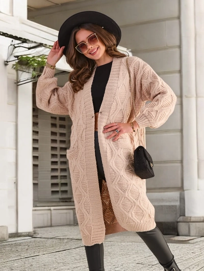 Royalfashion Knitted women's poncho sweater