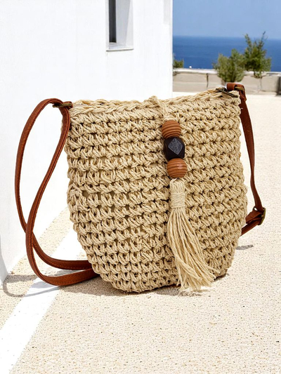 Royalfashion Small Straw Women's Handbag Boho Charm
