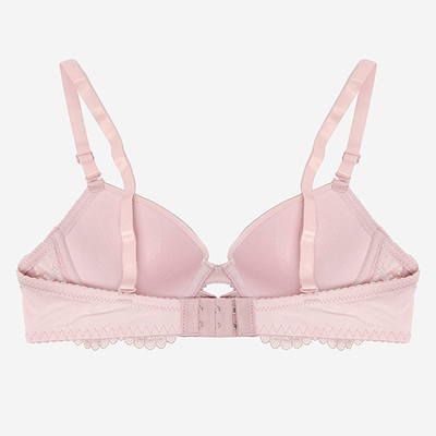 Women's pink bra with lace - Underwear