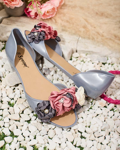 Royalfashion Rubber ballerinas with flower Koddies