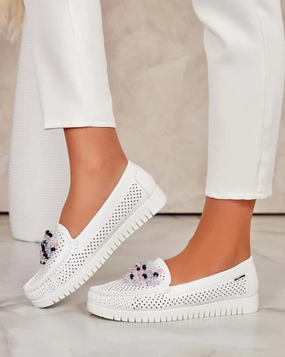 Royalfashion Women's beaded openwork moccasins Namis