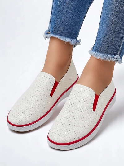 Royalfashion Women's perforated slip-on shoes Kassias