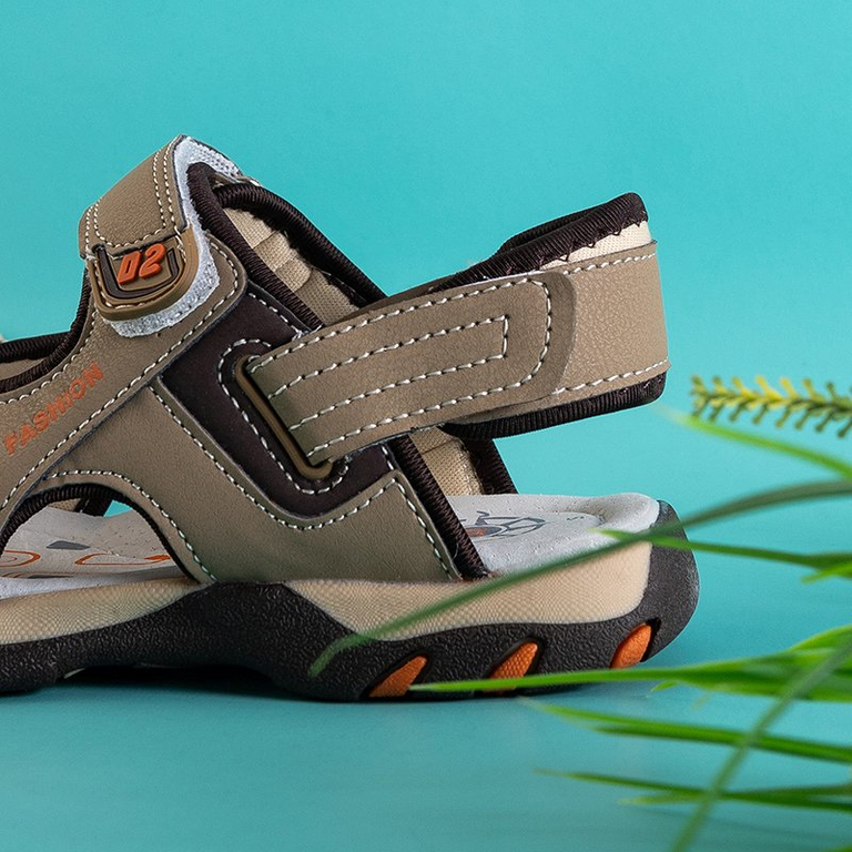 Beige boys 'sandals with velcro Mediu - Footwear