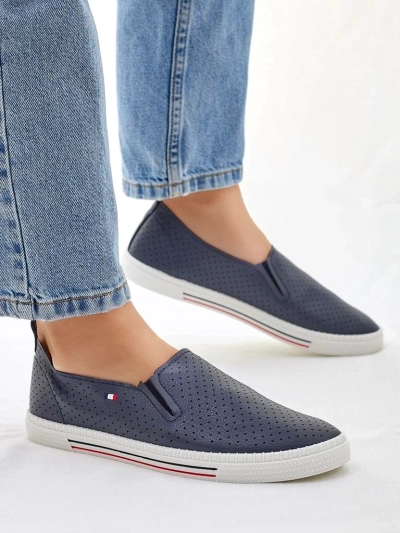 Royalfashion Ladies' perforated slip-on shoes Vielles