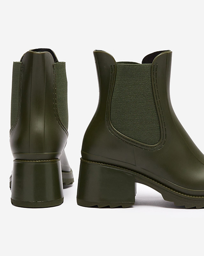 Dark green women's boots Caldala- Footwear