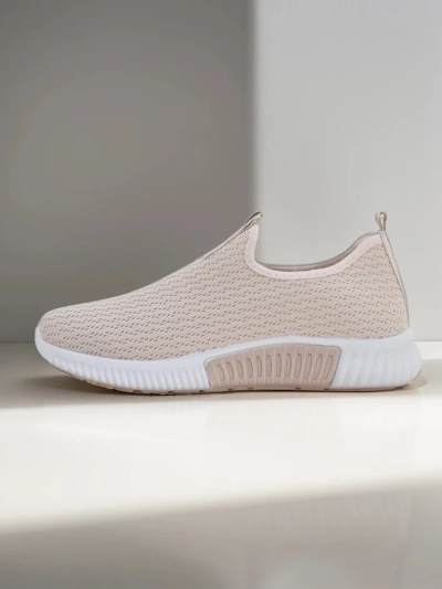 Naiste beežid tennised Eulalia Slip-On madala kontsaga kangast suveks kevadeks