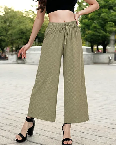 Royalfashion Naiste laiad ruudulised püksid