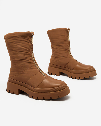 Royalfashion Naiste Tainve Beežid lamedakandilised saapad