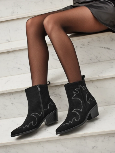 Женские ботинки-ковбойки Velvet Ash – на каблуке