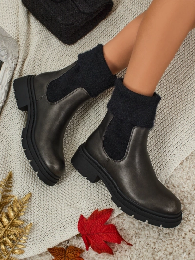 Женские ботинки из экокожи с мехом Kesy