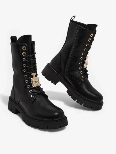 Eco-leather laced women's ankle boots Venit