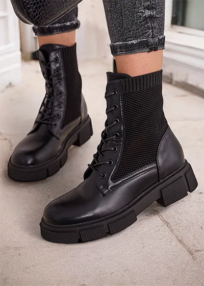 Openwork Women's flat ankle boots Rowic