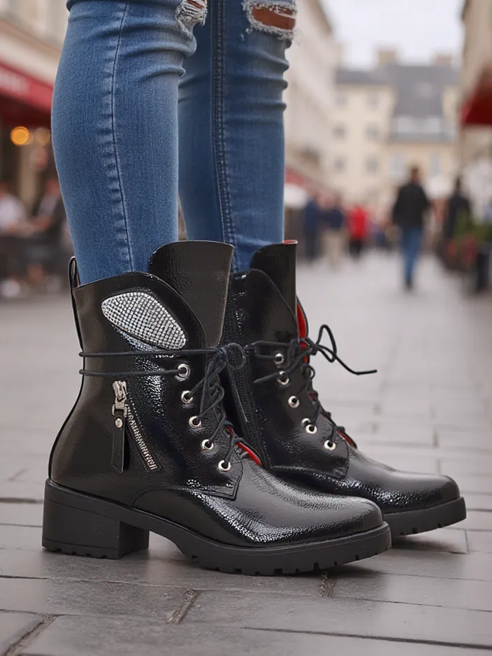 Royalfashion Женские ботинки на щиколотке рабочие ботинки Volio