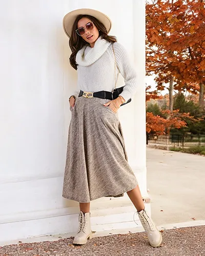 Royalførd Women's midi skjørt