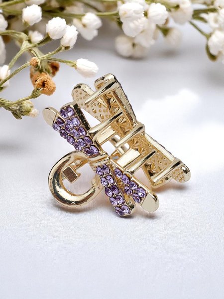 Royalfashion Juukseklamber Rõngakestega Kuldne Klamber