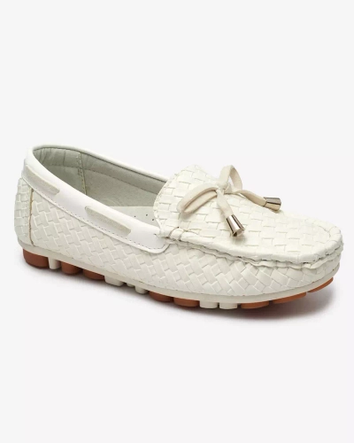 White children's moccasins Dannad- Footwear