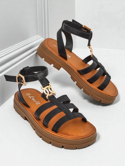 Royalfashion Women's Roman Sandals Golden Livia