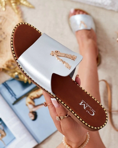 Royalfashion Женские шлепанцы из эко-кожи Cemenna