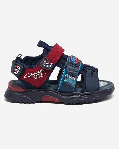 Meresinine ja bordoopunased poiste sandaalid Velcro Roser-Footwear'iga