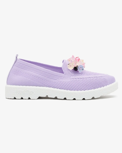 Royalfashion Lilla naiste kaunistatud poolslip-on kingad Enweta