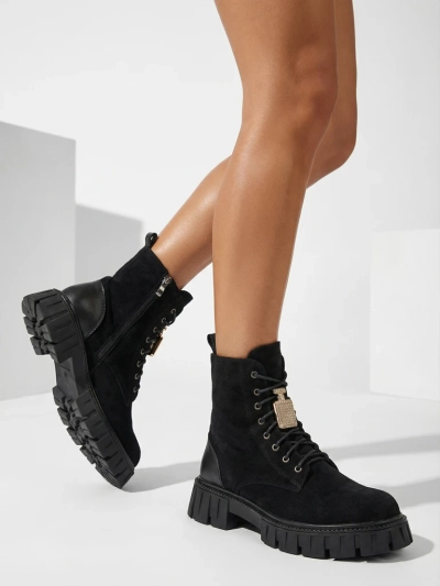 Женские рабочие сапоги из эко замши Royalfashion Edvines