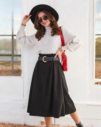 Royalfashion Kvinnors midi kjol a' la mocka