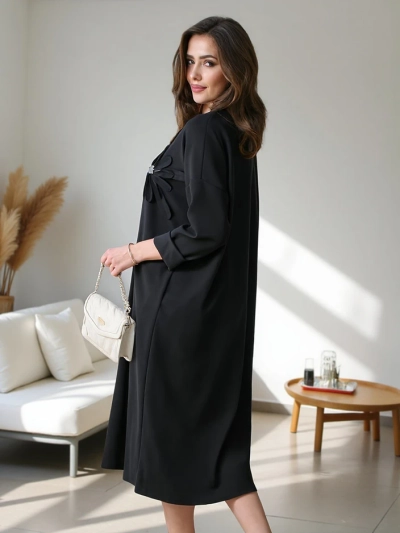 Royalfashion Naiste midi kleit, suurusega lilledega
