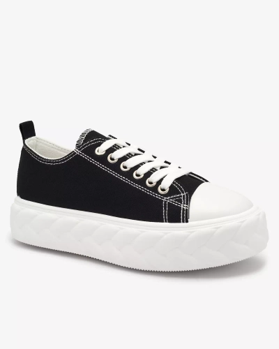 Royalfashion Black women's platform sneakers Merija