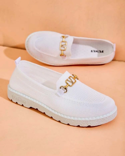 Royalfashion Naiste kangast mokassiinid kuldse kaunistusega Erticae