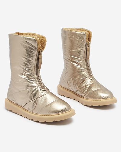 Розово-золотистая женская обувь a'la snow boots Tirigga- Footwear