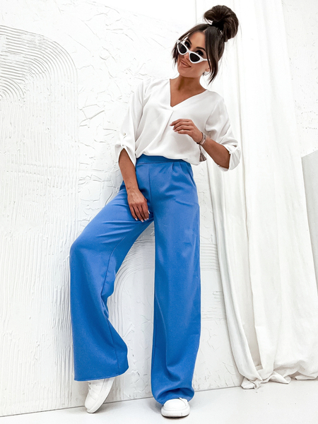 Royalfashion Женские широкие брюки из ткани