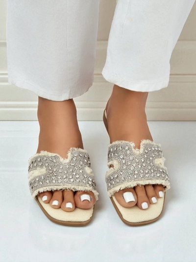 Royalfashion Women's sandals with rhinestones CrystalEase