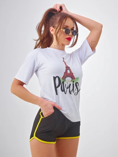 Royalfashion Women's sports set with t-shirt and shorts Paris