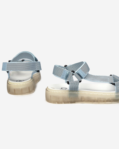 Blue women's Cinore velcro sandals - Footwear