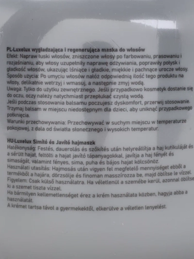 Luxelux Juuksemask Murdumise jaoks 800 ml