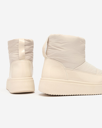 Royalfashion Beige Maderta women's slip-on snow boots
